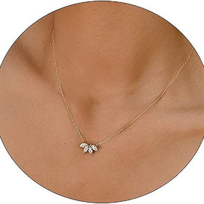 Fashion Jewelry Women's Personalized Fashion Leaf Shape Pendant Necklace