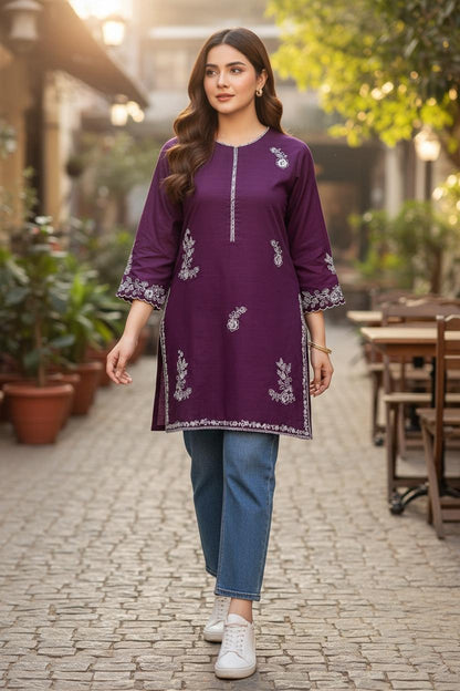 🎀 Everyday Bloom Floral Cotton Kurti – Fresh & Effortlessly Chic