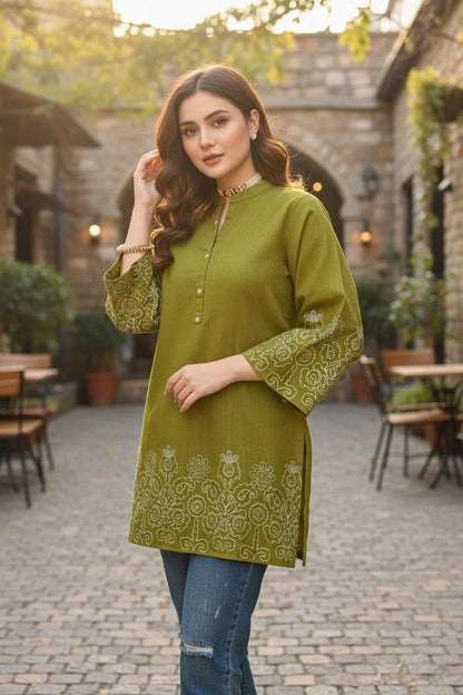 🎀 Everyday Bloom Floral Cotton Kurti – Fresh & Effortlessly Chic