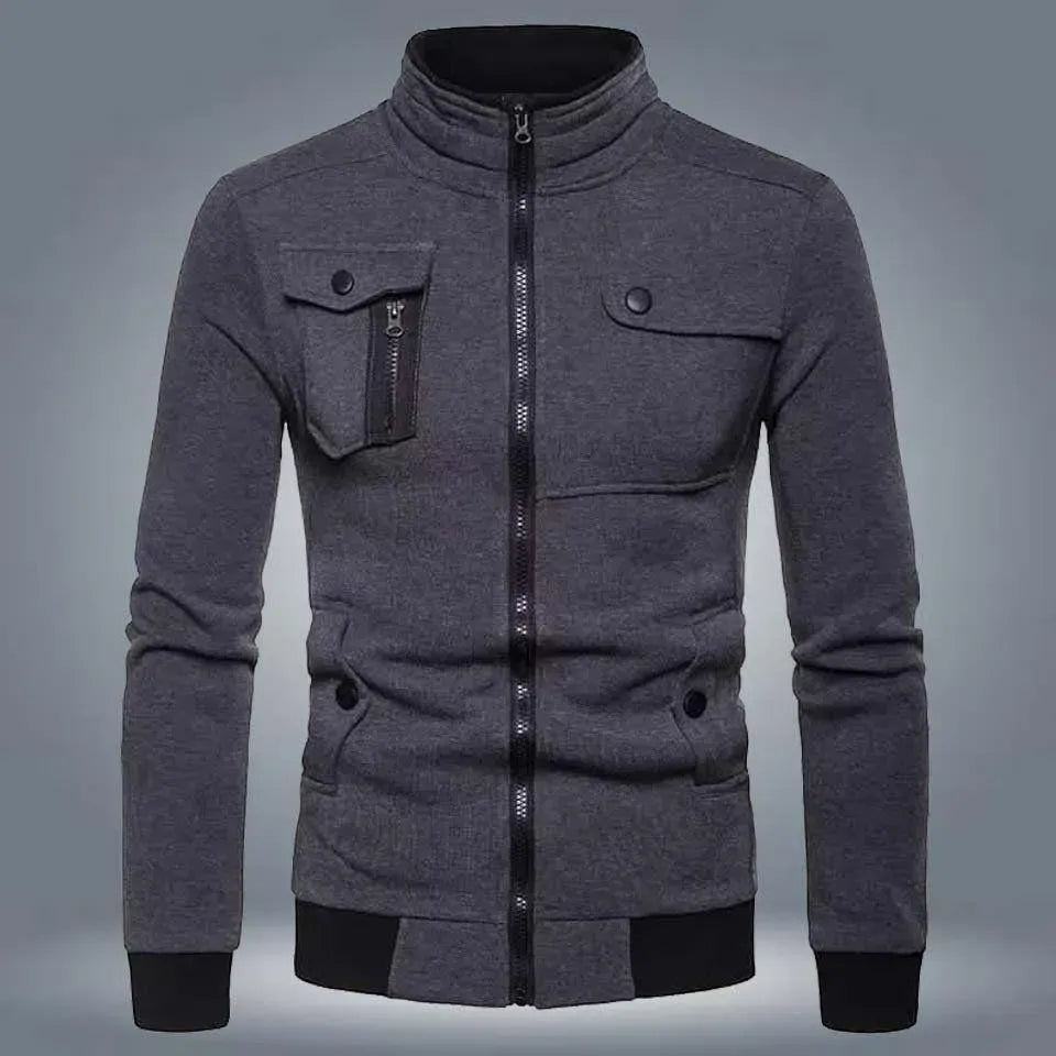 ZAFYNIX Men's Stylish Casual Zip-Up Jacket – Premium Warm Fleece Outerwear