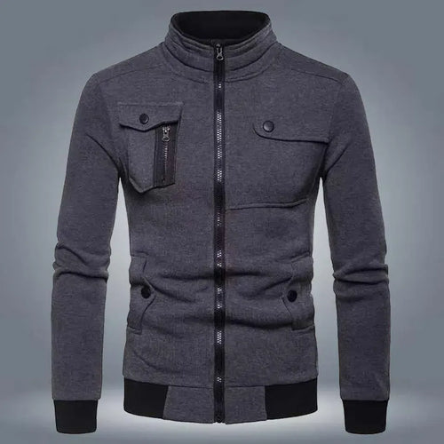 ZAFYNIX Men's Stylish Casual Zip-Up Jacket – Premium Warm Fleece Outerwear