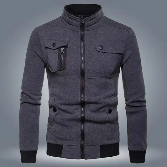 ZAFYNIX Men's Stylish Casual Zip-Up Jacket – Premium Warm Fleece Outerwear