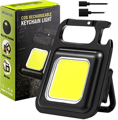 ⭐ COB Rechargeable Keychain Light – Ultra Bright, Portable & Multi-Functional