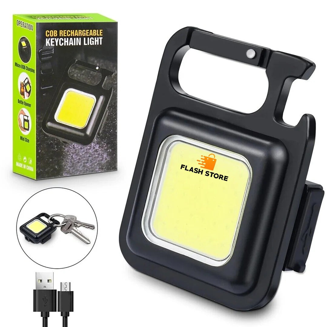 ⭐ COB Rechargeable Keychain Light – Ultra Bright, Portable & Multi-Functional