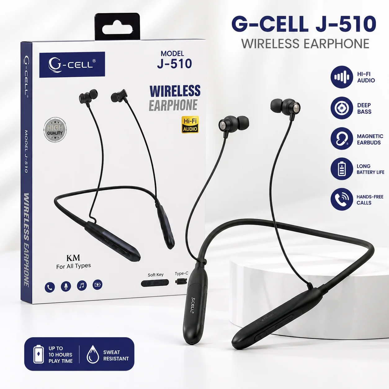 J-CELL J-510 | Double Battery Neckband
