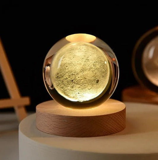 Astrosphere Moon Lamp — 3D Crystal Moon Light with Touch & Remote (Color Changing)