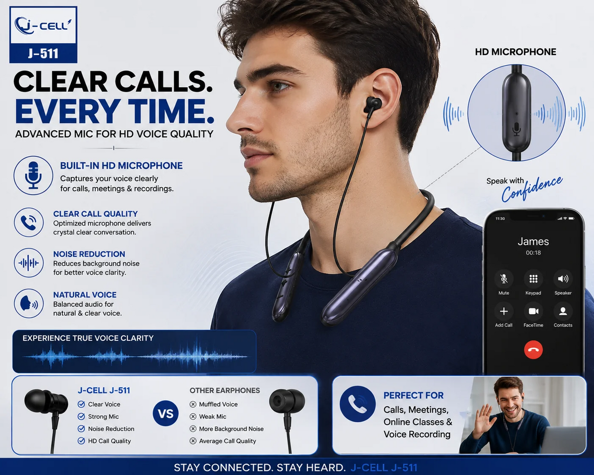 G-CELL | J-511 | Long Lasting Battery | Bluetooth NeckBand