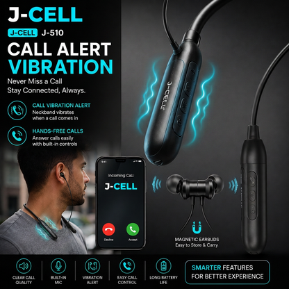 G-CELL | J-511 | Long Lasting Battery | Bluetooth NeckBand