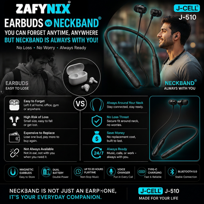 G-CELL | J-511 | Long Lasting Battery | Bluetooth NeckBand