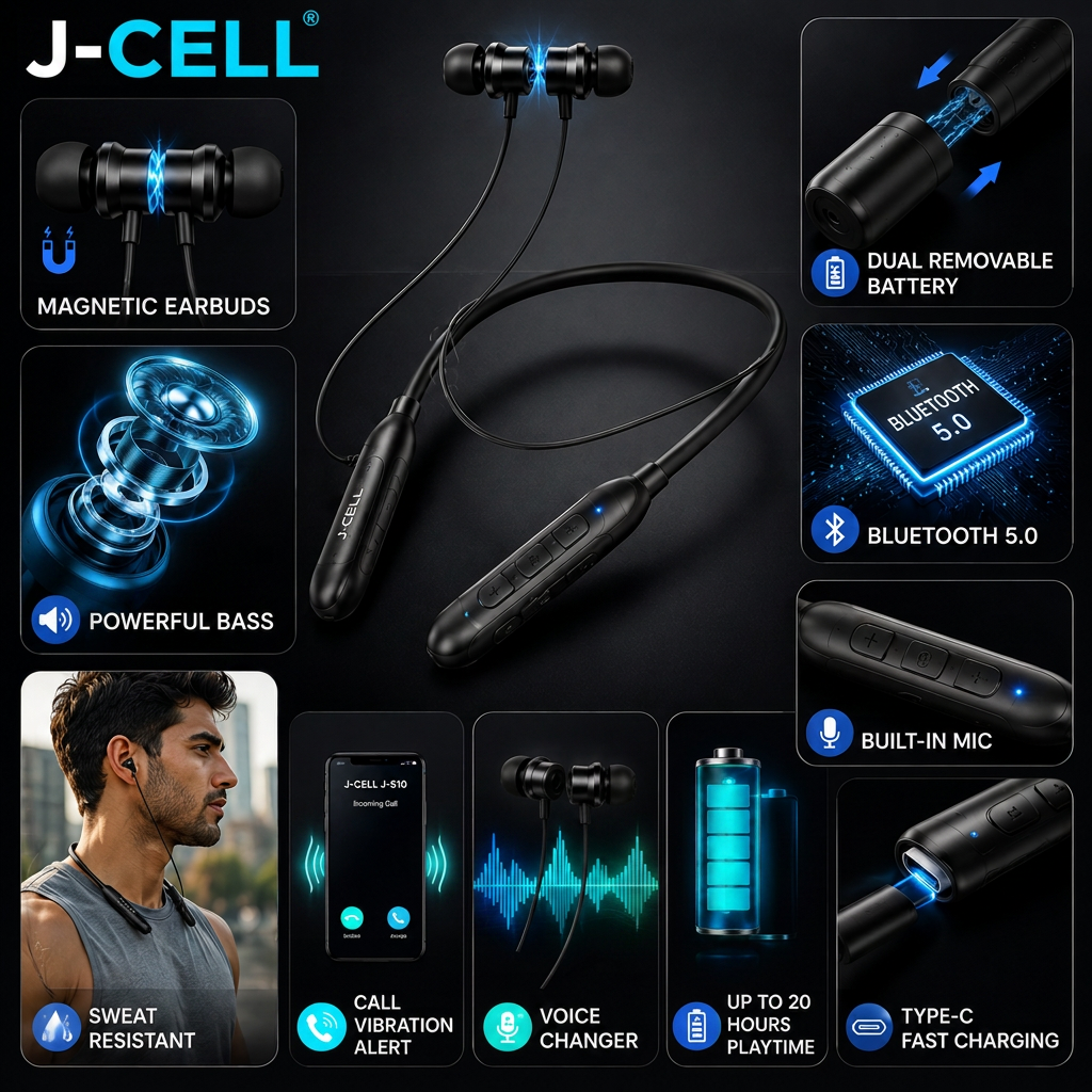 G-CELL | J-511 | Long Lasting Battery | Bluetooth NeckBand
